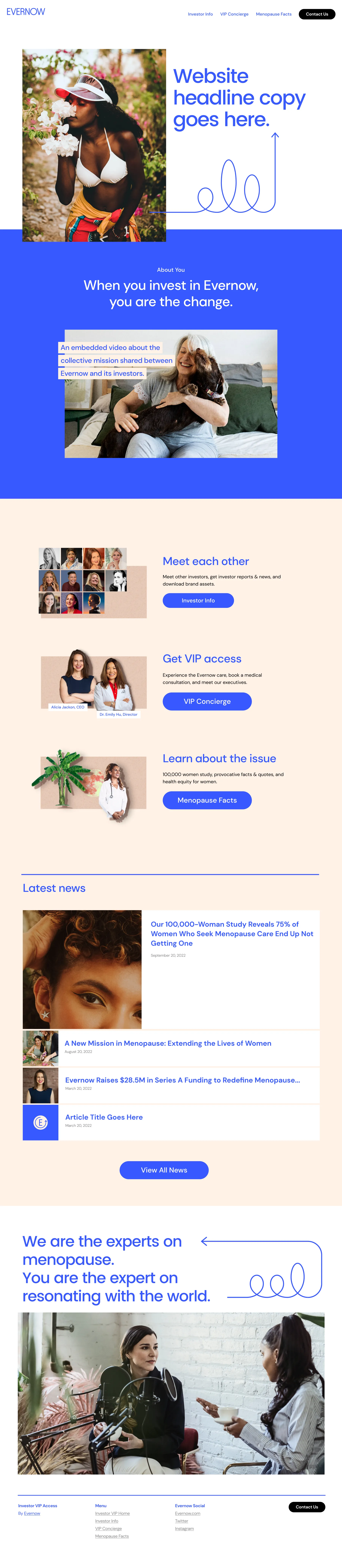 Published website screenshot
