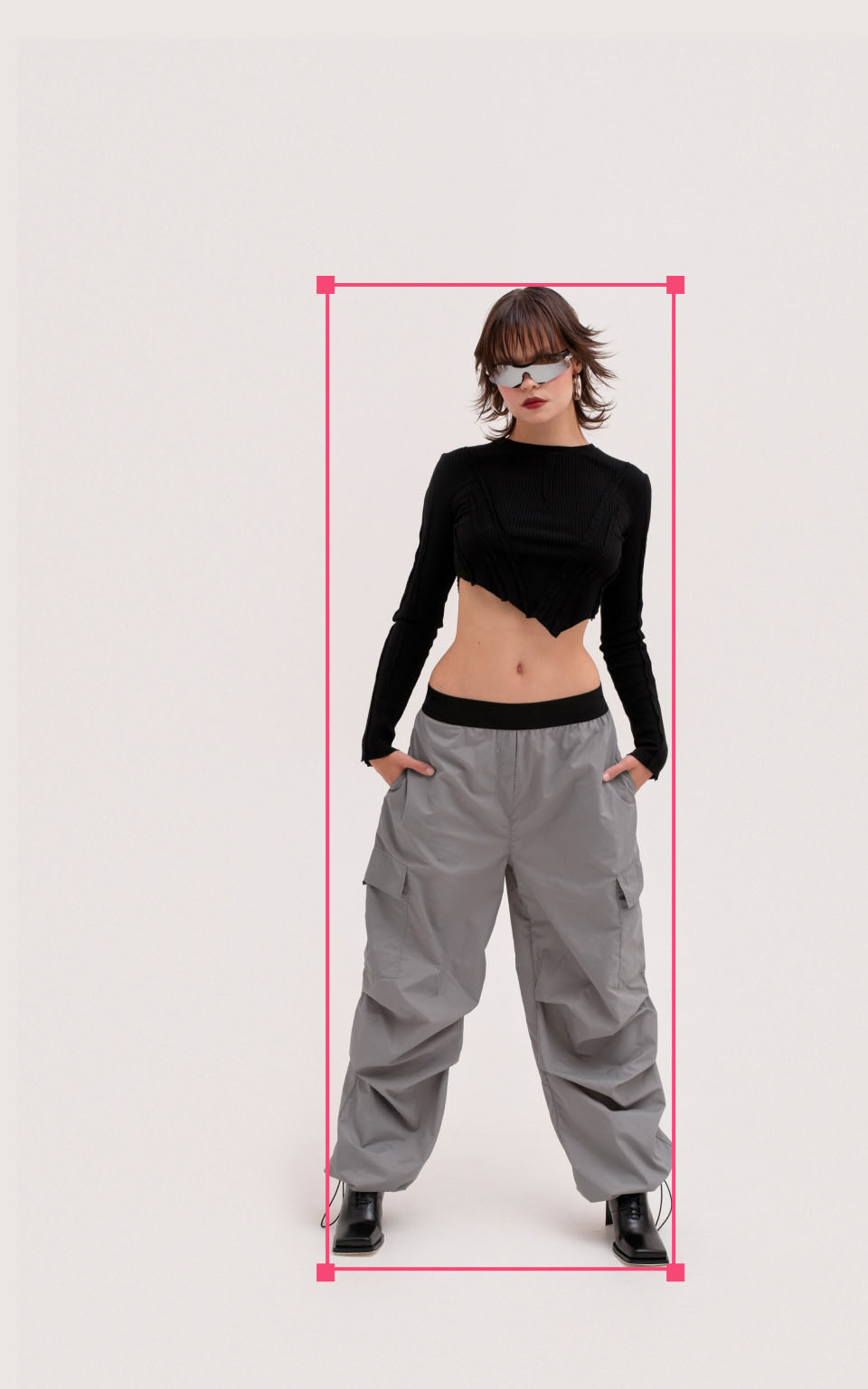 Young woman dancing wearing wireless headphones - Pose 1
